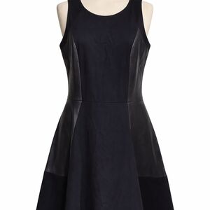 rag & bone Black Dress Leather Panel Fit Flare Size 8